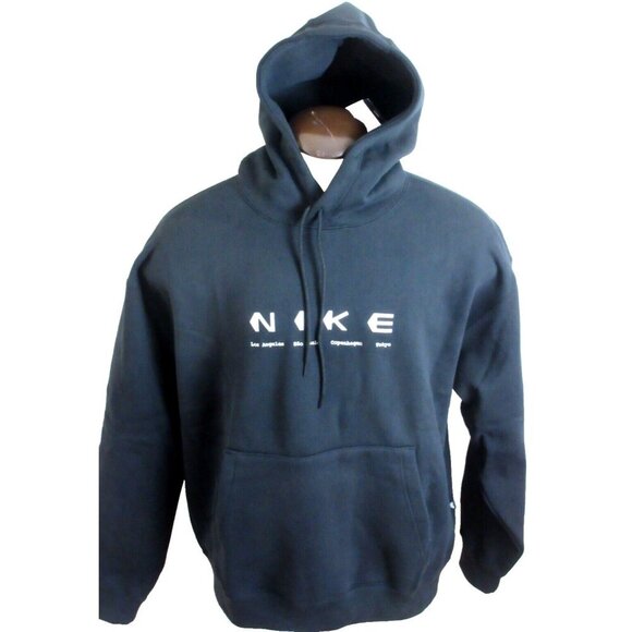 Nike SB Men's Fleece Lined International Logo Hoodie Sweatshirt Black Large NWT - Picture 1 of 4